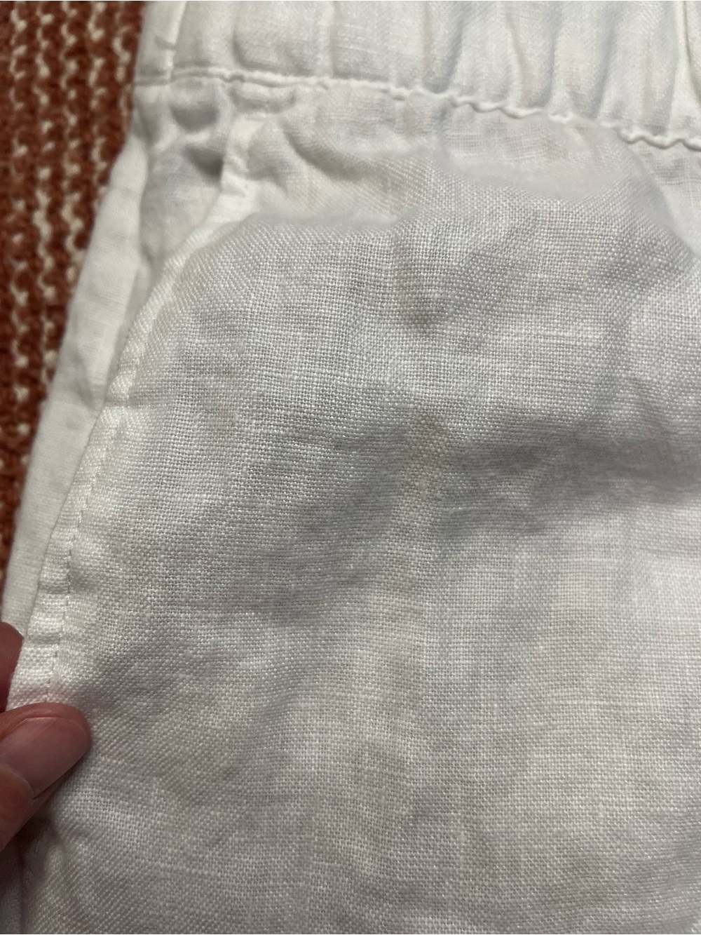 J.Jill Love Linen White Wide Leg Elastic Waist Pant Size L - Picture 7 of 9
